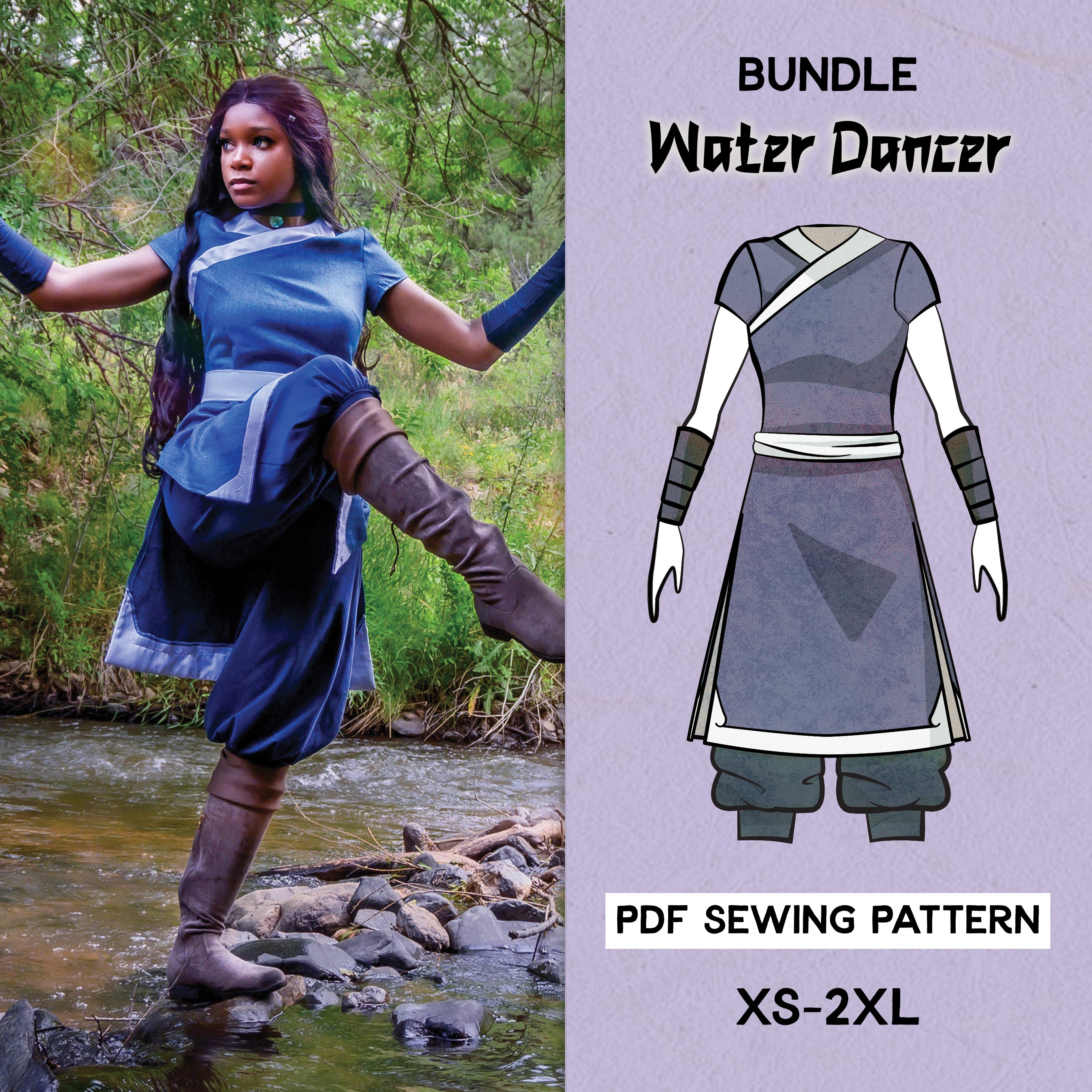 BUNDLE Water Dancer Cosplay Sewing Pattern/Downloadable PDF File