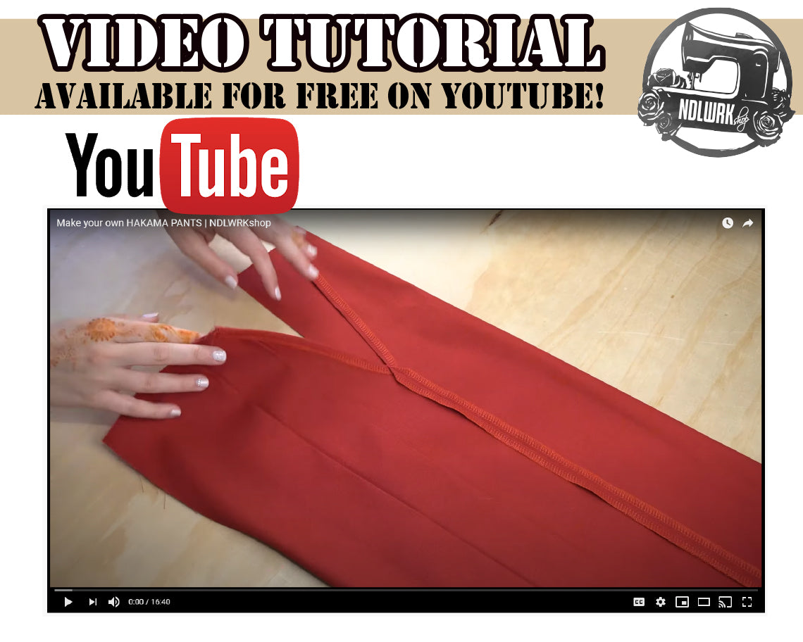 Wide Hakama Pants Sewing Pattern/Downloadable PDF and Tutorial Book - Image 6